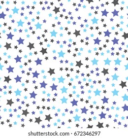 Vector seamless pattern with stars. Can be used for, wallpaper, pattern fills, surface textures.
