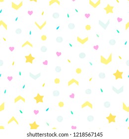 Vector Seamless Pattern. Stars Universal Pattern.Scandinavian style.