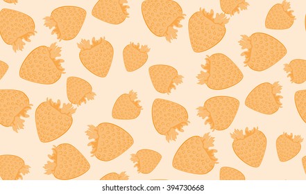 Vector seamless pattern of strawberries. Chaotic strawberries