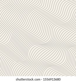 Vector seamless pattern. Striped abstract background. Diagonal wavy stripes. Bold rippled tiles. Can be used as swatch for illustrator.