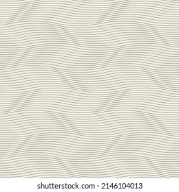 Vector seamless pattern. Striped abstract background. Bold wavy stripes. Monochrome rippled tiles. Can be used as swatch for illustrator.