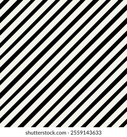 Vector seamless pattern. Striped bold diagonal hand drawn abstract background. Minimalistic monochrome texture. Can be used as swatch for illustrator.