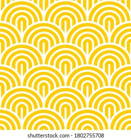 Image vectorielle motif harmonieux d'écailles de poisson rayé. Texture géométrique monochrome élégante. Arrière-plan abstrait moderne. 