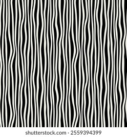 Vector seamless pattern. Striped rough abstract background. Minimalistic monochrome texture. Can be used as swatch for illustrator.