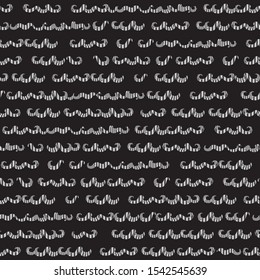 Vector seamless pattern of striped silver metallic ocean waves on a black background. Wallpaper nautical print, sea web page fill, oriental chinoiserie wrapping paper, Asia New Year holiday background