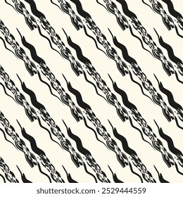 Image vectorielle motif harmonieux avec des éléments zigzag rayés. Texture abstraite élégante et moderne