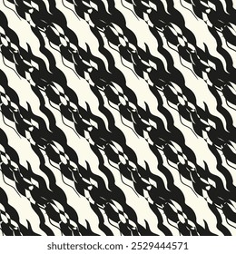 Vector seamless pattern with striped zigzag elements. Modern stylish abstract texture