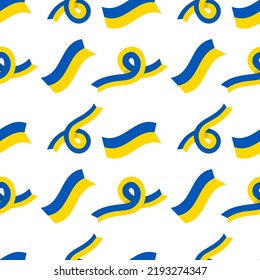 Vector seamless pattern with stripe.Vector illustration of Ukrainian flag in flat style. Abstract background, wallpaper, wrapping.