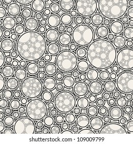 vector seamless pattern. stylish background with rings