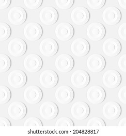 Vector seamless pattern. Stylish background with relief circles