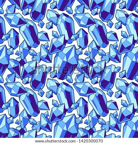 Vector seamless pattern. Stylish cristal texture. Vector design with minerals.  Vector illustration with mineral.