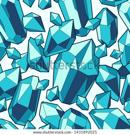 Vector seamless pattern. Stylish cristal texture. Vector design with minerals.  Vector illustration with mineral.