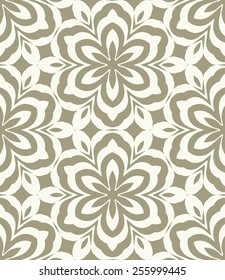 Vector seamless pattern. Stylish fabric print with geometric hexagonal design.