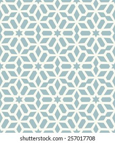 Vector seamless pattern. Stylish fabric print with eastern geometric ornament.