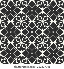 Vector seamless pattern. Stylish fabric print with abstract ethnic design.