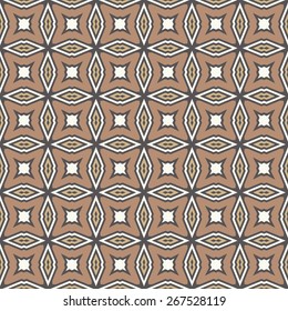 Vector seamless pattern. Stylish fabric print with geometric ethnic design.