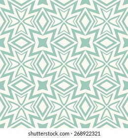 Vector seamless pattern. Stylish fabric print with abstract ethnic design.