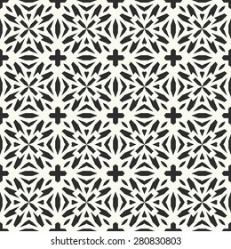 Vector seamless pattern. Stylish fabric print with ethnic eastern ornament.