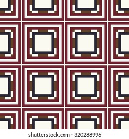 Vector seamless pattern. Stylish fabric print with geometric ornament. Creative textile background.