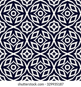 Vector seamless pattern. Stylish fabric print with geometric design. Creative textile background.
