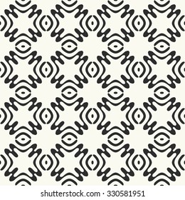 Vector seamless pattern. Stylish fabric print with ethnic design. Creative textile background.