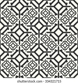Vector seamless pattern. Stylish fabric print with eastern ornament. Creative textile background.