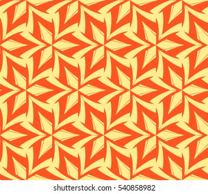 Vector seamless pattern. Stylish fabric print with eastern geometric ornament