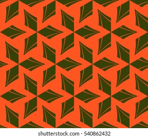 Vector seamless pattern. Stylish fabric print with eastern geometric ornament
