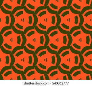 Vector seamless pattern. Stylish fabric print with eastern geometric ornament