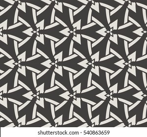 Vector seamless pattern. Stylish fabric print with eastern geometric ornament