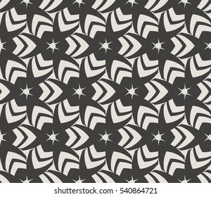 Vector seamless pattern. Stylish fabric print with eastern geometric ornament