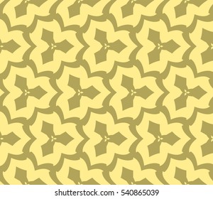 Vector seamless pattern. Stylish fabric print with eastern geometric ornament