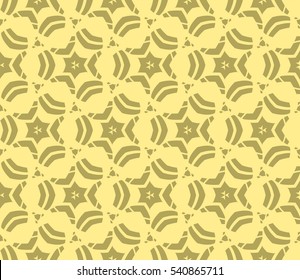Vector seamless pattern. Stylish fabric print with eastern geometric ornament