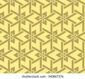 Vector seamless pattern. Stylish fabric print with eastern geometric ornament