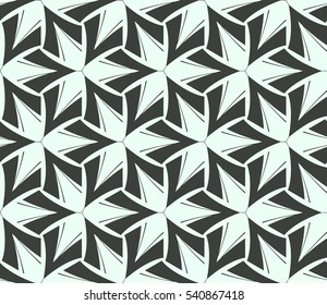 Vector seamless pattern. Stylish fabric print with eastern geometric ornament