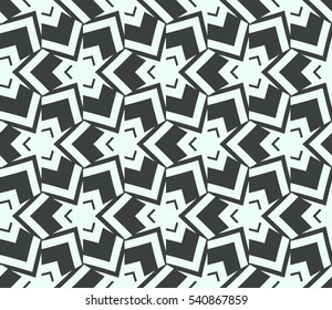 Vector seamless pattern. Stylish fabric print with eastern geometric ornament