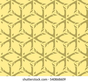Vector seamless pattern. Stylish fabric print with eastern geometric ornament