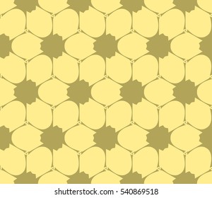 Vector seamless pattern. Stylish fabric print with eastern geometric ornament