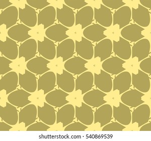 Vector seamless pattern. Stylish fabric print with eastern geometric ornament