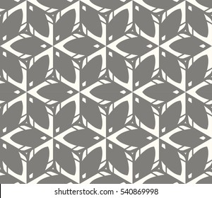 Vector seamless pattern. Stylish fabric print with eastern geometric ornament