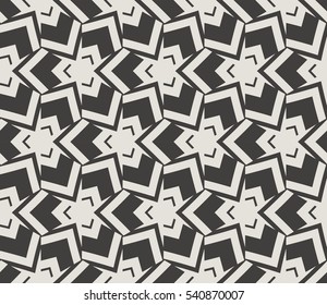 Vector seamless pattern. Stylish fabric print with eastern geometric ornament