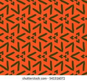 Vector seamless pattern. Stylish fabric print with eastern geometric ornament