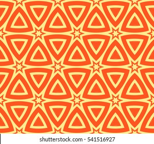 Vector seamless pattern. Stylish fabric print with eastern geometric ornament