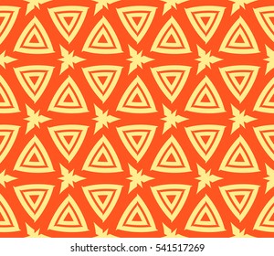 Vector seamless pattern. Stylish fabric print with eastern geometric ornament