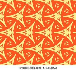 Vector seamless pattern. Stylish fabric print with eastern geometric ornament