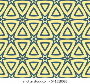 Vector seamless pattern. Stylish fabric print with eastern geometric ornament