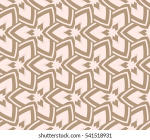 Vector seamless pattern. Stylish fabric print with eastern geometric ornament