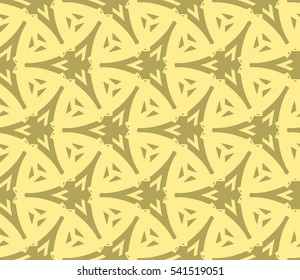 Vector seamless pattern. Stylish fabric print with eastern geometric ornament