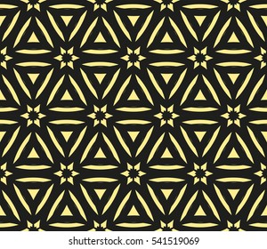 Vector seamless pattern. Stylish fabric print with eastern geometric ornament