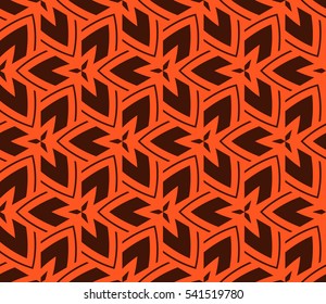 Vector seamless pattern. Stylish fabric print with eastern geometric ornament